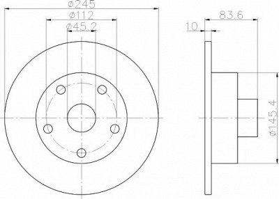 HELLA PAGID 8dd355104231 -  Тормозной диск